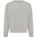Bluza cu maneca lunga, la baza gatului, Casual, Unisex, iqoniq, 2410E21384, Bumbac, Gri, L