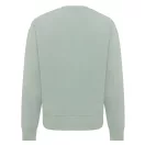 Bluza cu maneca lunga, la baza gatului, Casual, Unisex, iqoniq, 2410E21392, Bumbac, Verde ice, L