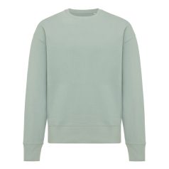   Bluza cu maneca lunga, la baza gatului, Casual, Unisex, iqoniq, 2410E21393, Bumbac, Verde ice, M