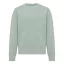 Bluza cu maneca lunga, la baza gatului, Casual, Unisex, iqoniq, 2410E21393, Bumbac, Verde ice, M