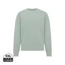 Bluza cu maneca lunga, la baza gatului, Casual, Unisex, iqoniq, 2410E21394, Bumbac, Verde ice, S