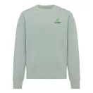 Bluza cu maneca lunga, la baza gatului, Casual, Unisex, iqoniq, 2410E21395, Bumbac, Verde ice, XL