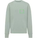 Bluza cu maneca lunga, la baza gatului, Casual, Unisex, iqoniq, 2410E21395, Bumbac, Verde ice, XL
