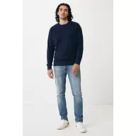  Bluza la baza gatului, Unisex, iqoniq, 2401E13566, Bumbac, Albastru navy, XXL