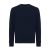 Bluza cu maneca lunga, la baza gatului, Casual, Unisex, iqoniq, 2410E21373, Bumbac, Albastru navy, XXS