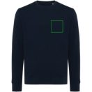 Bluza cu maneca lunga, la baza gatului, Casual, Unisex, iqoniq, 2410E21373, Bumbac, Albastru navy, XXS