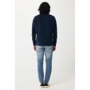 Bluza cu maneca lunga, la baza gatului, Casual, Unisex, iqoniq, 2410E21373, Bumbac, Albastru navy, XXS