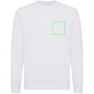 Bluza cu maneca lunga, la baza gatului, Casual, Unisex, iqoniq, 2410E21374, Bumbac, Alb recycled, XXS