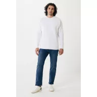   Bluza cu maneca lunga, la baza gatului, Casual, Unisex, iqoniq, 2410E21374, Bumbac, Alb recycled, XXS