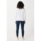 Bluza cu maneca lunga, la baza gatului, Casual, Unisex, iqoniq, 2410E21374, Bumbac, Alb recycled, XXS