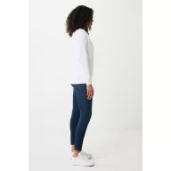   Bluza cu maneca lunga, la baza gatului, Casual, Unisex, iqoniq, 2410E21374, Bumbac, Alb recycled, XXS