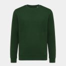 Bluza cu maneca lunga, la baza gatului, Casual, Unisex, iqoniq, 2410E21345, Bumbac, Verde forest, XXS