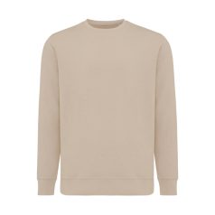   Bluza cu maneca lunga, la baza gatului, Casual, Unisex, iqoniq, 2410E21337, Bumbac, Crem dessert, L