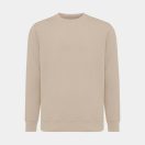 Bluza cu maneca lunga, la baza gatului, Casual, Unisex, iqoniq, 2410E21337, Bumbac, Crem dessert, L