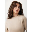 Bluza cu maneca lunga, la baza gatului, Casual, Unisex, iqoniq, 2410E21344, Bumbac, Crem dessert, XXS