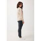 Bluza cu maneca lunga, la baza gatului, Casual, Unisex, iqoniq, 2410E21344, Bumbac, Crem dessert, XXS