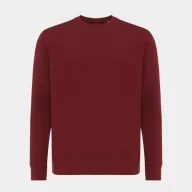   Bluza cu maneca lunga, la baza gatului, Casual, Unisex, iqoniq, 2410E21314, Bumbac, Rosu burgundy, M