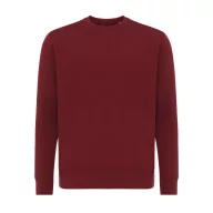   Bluza cu maneca lunga, la baza gatului, Casual, Unisex, iqoniq, 2410E21314, Bumbac, Rosu burgundy, M