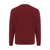   Bluza cu maneca lunga, la baza gatului, Casual, Unisex, iqoniq, 2410E21314, Bumbac, Rosu burgundy, M