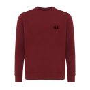 Bluza cu maneca lunga, la baza gatului, Casual, Unisex, iqoniq, 2410E21315, Bumbac, Rosu burgundy, S