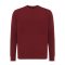 Bluza cu maneca lunga, la baza gatului, Casual, Unisex, iqoniq, 2410E21316, Bumbac, Rosu burgundy, XL