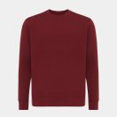 Bluza cu maneca lunga, la baza gatului, Casual, Unisex, iqoniq, 2410E21316, Bumbac, Rosu burgundy, XL