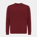 Bluza cu maneca lunga, la baza gatului, Casual, Unisex, iqoniq, 2410E21320, Bumbac, Rosu burgundy, XXS