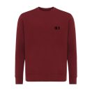 Bluza cu maneca lunga, la baza gatului, Casual, Unisex, iqoniq, 2410E21320, Bumbac, Rosu burgundy, XXS