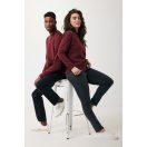 Bluza cu maneca lunga, la baza gatului, Casual, Unisex, iqoniq, 2410E21320, Bumbac, Rosu burgundy, XXS