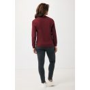 Bluza cu maneca lunga, la baza gatului, Casual, Unisex, iqoniq, 2410E21320, Bumbac, Rosu burgundy, XXS