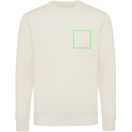 Bluza cu maneca lunga, la baza gatului, Casual, Unisex, iqoniq, 2410E21372, Bumbac, Crem natur, XXS