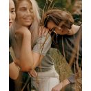 Bluza cu maneca lunga, la baza gatului, Casual, Unisex, iqoniq, 2410E21311, Bumbac, Gri anthracite, XXS