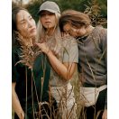 Bluza cu maneca lunga, la baza gatului, Casual, Unisex, iqoniq, 2410E21311, Bumbac, Gri anthracite, XXS