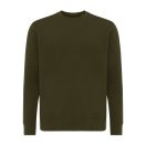 Bluza cu maneca lunga, la baza gatului, Casual, Unisex, iqoniq, 2410E21364, Bumbac, Kaki, S