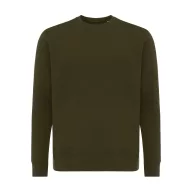   Bluza cu maneca lunga, la baza gatului, Casual, Unisex, iqoniq, 2410E21369, Bumbac, Kaki, XXS