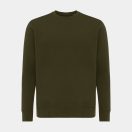 Bluza cu maneca lunga, la baza gatului, Casual, Unisex, iqoniq, 2410E21369, Bumbac, Kaki, XXS