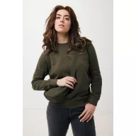   Bluza cu maneca lunga, la baza gatului, Casual, Unisex, iqoniq, 2410E21369, Bumbac, Kaki, XXS