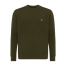 Bluza cu maneca lunga, la baza gatului, Casual, Unisex, iqoniq, 2410E21369, Bumbac, Kaki, XXS