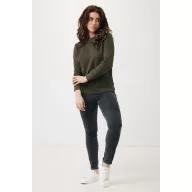   Bluza cu maneca lunga, la baza gatului, Casual, Unisex, iqoniq, 2410E21369, Bumbac, Kaki, XXS