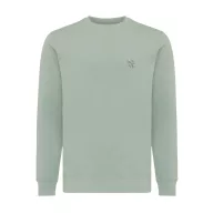   Bluza cu maneca lunga, la baza gatului, Casual, Unisex, iqoniq, 2410E21353, Bumbac, Verde ice, XXS