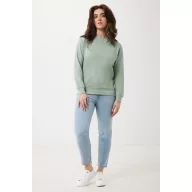   Bluza cu maneca lunga, la baza gatului, Casual, Unisex, iqoniq, 2410E21353, Bumbac, Verde ice, XXS