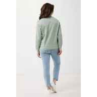   Bluza cu maneca lunga, la baza gatului, Casual, Unisex, iqoniq, 2410E21353, Bumbac, Verde ice, XXS