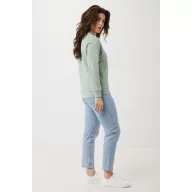   Bluza cu maneca lunga, la baza gatului, Casual, Unisex, iqoniq, 2410E21353, Bumbac, Verde ice, XXS