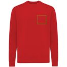 Bluza cu maneca lunga, la baza gatului, Casual, Unisex, iqoniq, 2410E21382, Bumbac, Rosu, XXS