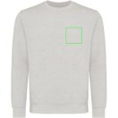 Bluza cu maneca lunga, la baza gatului, Casual, Unisex, iqoniq, 2410E21371, Bumbac, Gri light, XXS