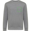 Bluza cu maneca lunga, la baza gatului, Casual, Unisex, iqoniq, 2410E21370, Bumbac, Gri light anthracite, XXS