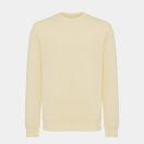 Bluza cu maneca lunga, la baza gatului, Casual, Unisex, iqoniq, 2410E21334, Bumbac, Galben crem, XXL