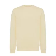   Bluza cu maneca lunga, la baza gatului, Casual, Unisex, iqoniq, 2410E21336, Bumbac, Galben crem, XXS