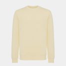 Bluza cu maneca lunga, la baza gatului, Casual, Unisex, iqoniq, 2410E21336, Bumbac, Galben crem, XXS