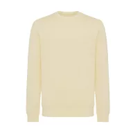   Bluza cu maneca lunga, la baza gatului, Casual, Unisex, iqoniq, 2410E21336, Bumbac, Galben crem, XXS